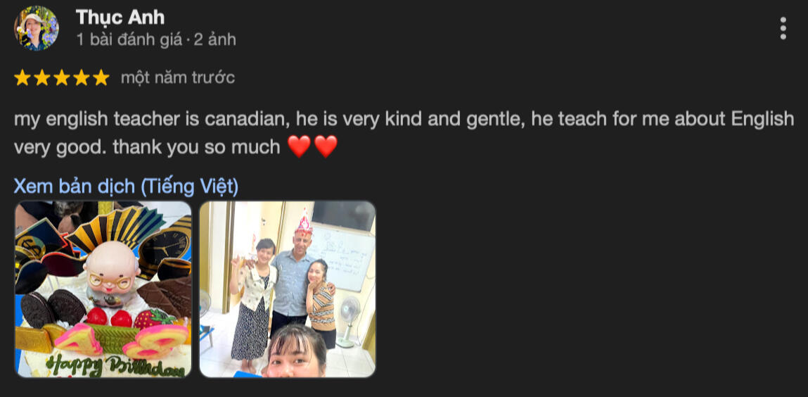 Family English Club 5 star google reviews