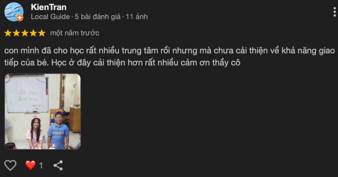 Family English Club 5 star google reviews